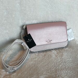 Kate Spade Madison Textured Leather Crossbody | Blush Pink | NWT